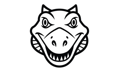 crocodile head silhouette