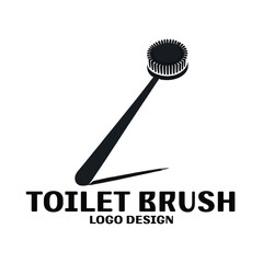 Toilet Brush Vector Logo Design