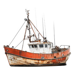 Naklejka premium Fishing Boat isolated on white background