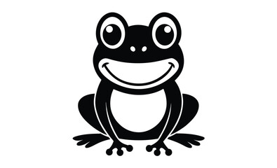 Tom jerry style frog silhouette, Tom jerry style frog cartoon, Outline frog, Frog coloring page for kids 