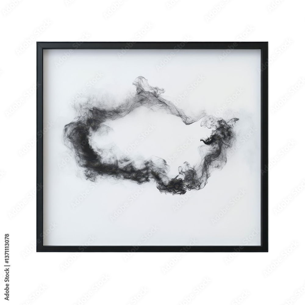 Poster floating frame isolated on white background
