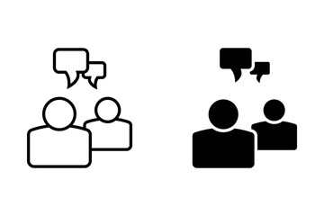 Chat, speak sign, talk icon Communication concept . For mobile concept and web design. vector illustration	