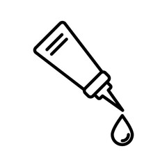 Vector glue icon on white background. Liquid glue icon. For mobile concept and web design. vector illustration
