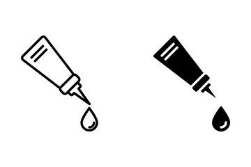 Vector glue icon on white background. Liquid glue icon. For mobile concept and web design. vector illustration