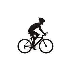 Obraz premium silhouette of a cyclist