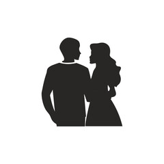 silhouette of a couple