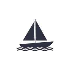 sailing ship isolated on white