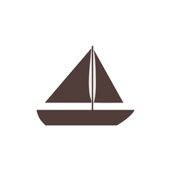 boat on white background