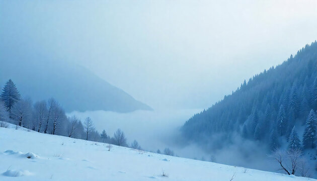 Snow, winter, landscape, mountains, trees, fog, cold, nature, scene, white, forest, hills, valley, frost, snowy, mist, serene, tranquil, peaceful, quiet, still, calm, chilly, freezing, icy, frosty, sn