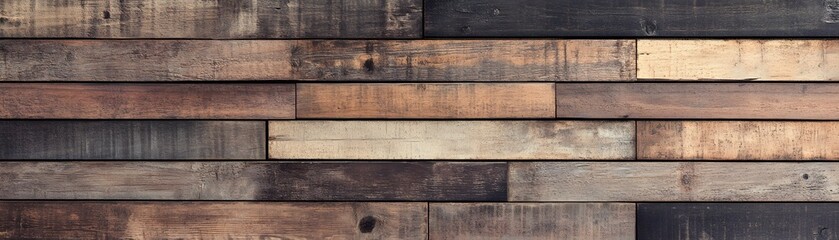 A stylish arrangement of wooden planks showcasing various textures and colors, perfect for backgrounds or design elements in graphics and art projects, adding a natural touch.