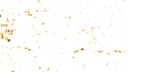 Luxury gold sparkle confetti glitter and zigzag ribbon falling down on transparent background. Vector illustration.
