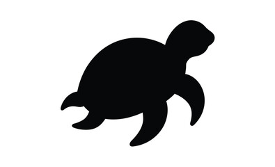 Sea turtle coloring page silhouette, Sea turtle coloring page silhouette, Hand-drawn marine life art featuring a turtle, Sea turtle vector illustration 