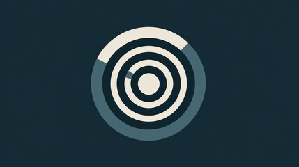 Abstract Concentric Circles Design with Modern Color Palette for Creative Projects and Minimali