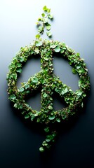 Obraz premium Green Peace Symbol with Nature, and Studio.