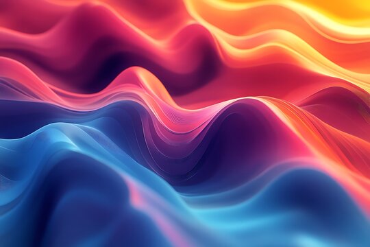 Abstract flowing lines in a gradient color scheme, creating a sense of motion and fluidity