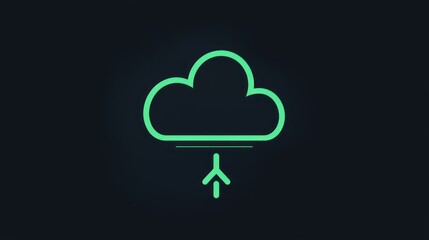 Obraz premium Cloud Upload Icon Digital Storage and Transfer Symbol for Technology and Internet Concepts