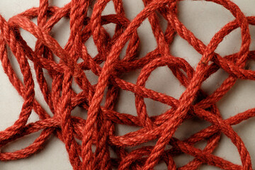 Artistic natural jute rope intricacies for Japanese bondage and shibari