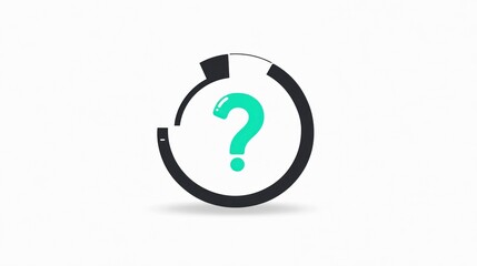 Question Mark Inside a Circular Progress Indicator A Symbol of Inquiry and Process
