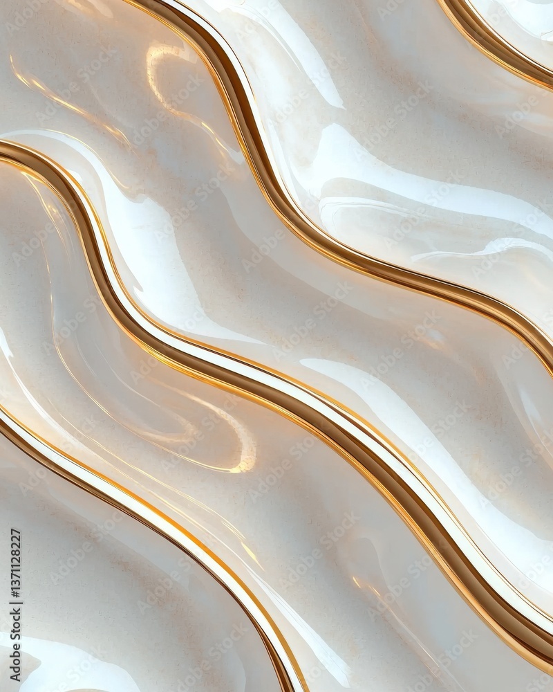Poster elegant abstract gold wave pattern with luxurious texture background design