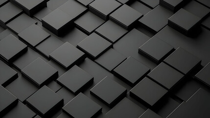 Fototapeta premium Abstract Geometric Pattern of Black Squares