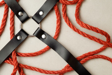 Jute rope design for Japanese bondage and shibari art techniques
