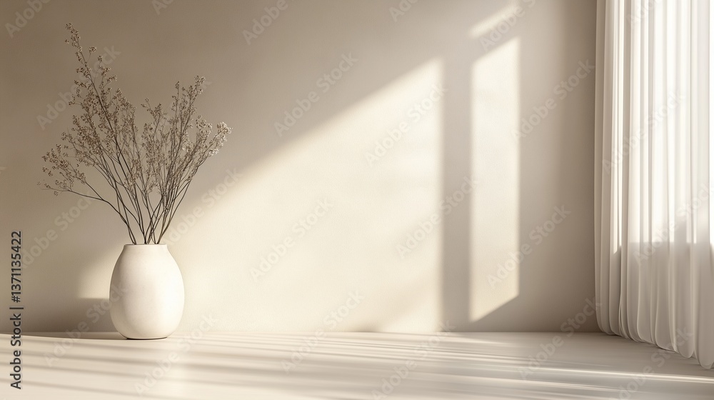 Poster white vase on a white wall. abstract abstract abstract wall with product presentation in studio. emp