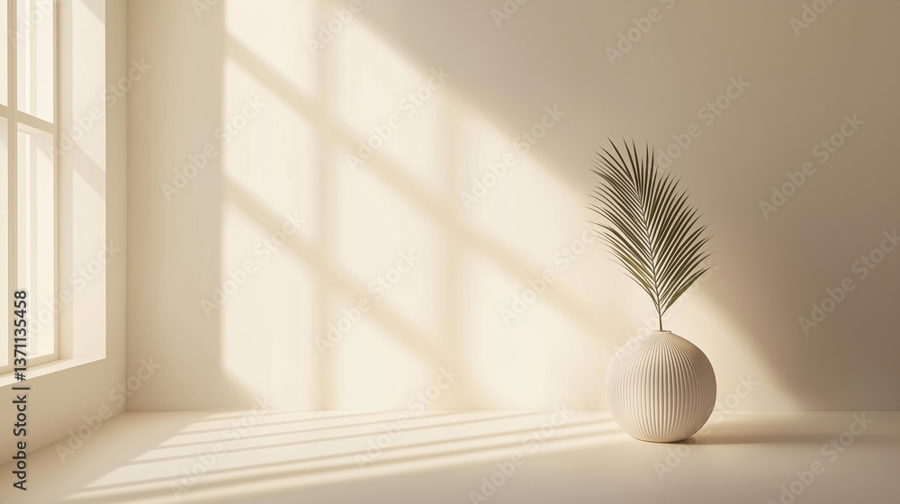 Poster white vase on a white wall. abstract abstract abstract wall with product presentation in studio. emp