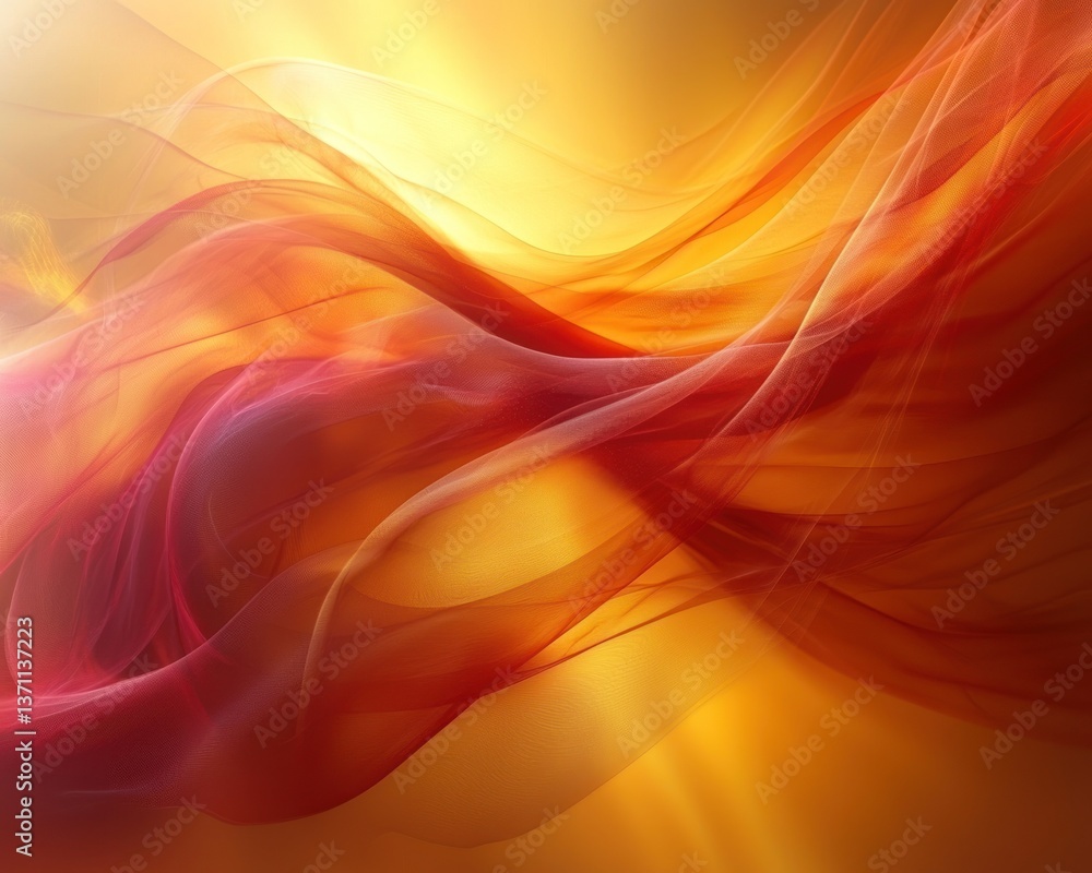 Poster abstract dynamic flowing fabrics