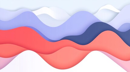 Naklejka premium Abstract wavy layers of pastel colors, background, graphic design