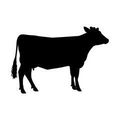 Cow Silhouette Vector Illustration