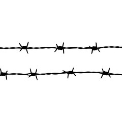 Barbed Wire Border - Graphic Design Element