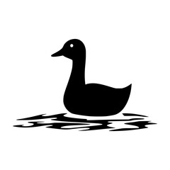 Black Duck Silhouette Icon
