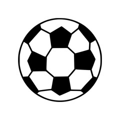 Fototapeta premium Soccer Ball Icon - Black & White Vector