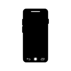 Smartphone Icon - Black Silhouette