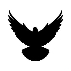 Obraz premium Silhouette Dove - Peace Symbol Graphic