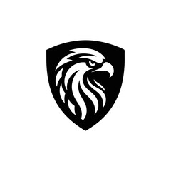Eagle shield logo Design, Shield eagle logo, falcon or hawk head badge emblem vector icon