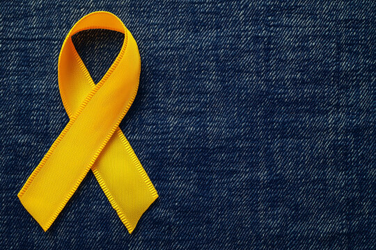 A bright yellow ribbon