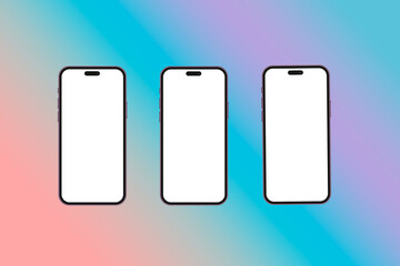 Minimalist 3-Phone Mockup