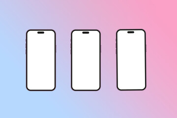 Minimalist 3-Phone Mockup