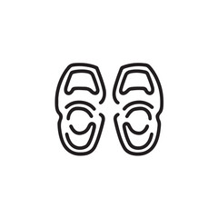 Pair of knee pads protecting knees during biking activities, Icon Vector Art On White Background