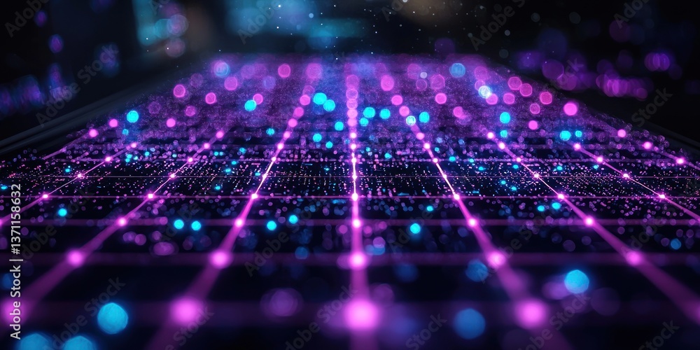 Aufkleber abstract network of interconnected points