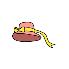 Victorian hat vector icon for women