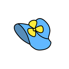 Victorian hat vector icon for women