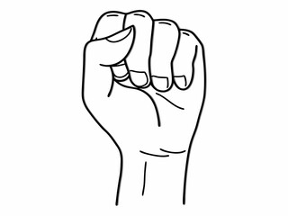 fist punching through the wall Clenched fist punching through wall in cartoon style illustration