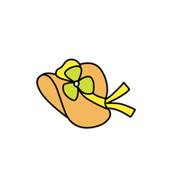 Victorian hat vector icon for women