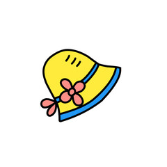 Victorian hat vector icon for women