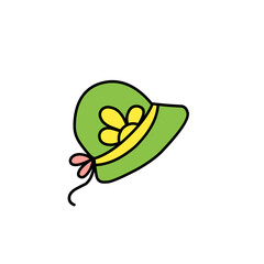 Victorian hat vector icon for women