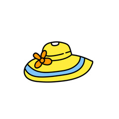 Victorian hat vector icon for women