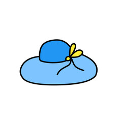 Victorian hat vector icon for women