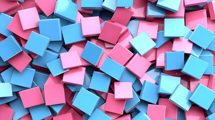 Abstract Colorful Square Pattern